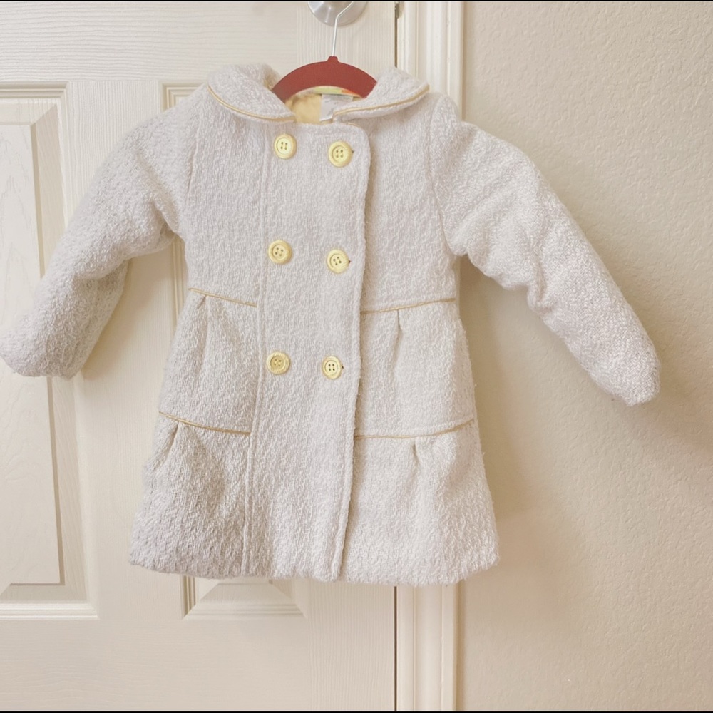 Penelope Winter Coat Beige and Gold lining